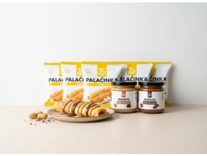 A wide angle profile picture for an e shop featuring all three products pancakes package milk c (1)