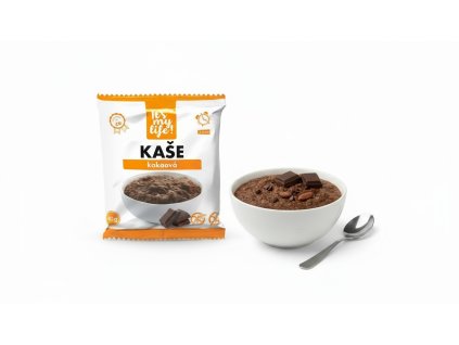 Make the bowl of cocoa porridge in cocoa porridge image less full