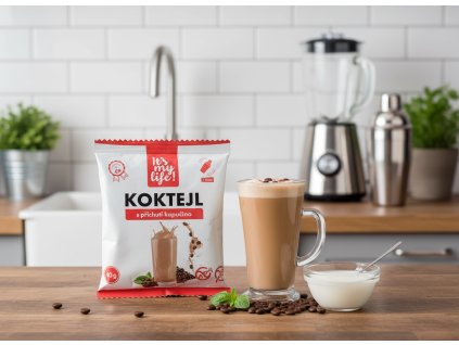 Create a nice image in a kitchen setting with the cappuccino cocktail package from subject 1 promi (1)