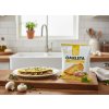 Create another nice image in a kitchen setting with the mushroom omelette package from subject 1 p
