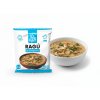 Product photography of subject 1 on a white background with a smaller white bowl of prepared rago