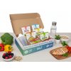 A visually appealing image of a week s worth of protein diet meals in a box emphasizing freshness
