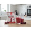 Create a nice image in a kitchen setting with the cherry protein cocktail package from subject 1 p