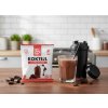 Create a nice image in a kitchen setting with the chocolate protein cocktail package from subject 1