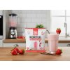 Create a nice image in a kitchen setting with the strawberry vanilla cocktail package from subject (1)