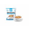 Product photography of subject 1 on a white background with a bowl of prepared pasta with Milanes