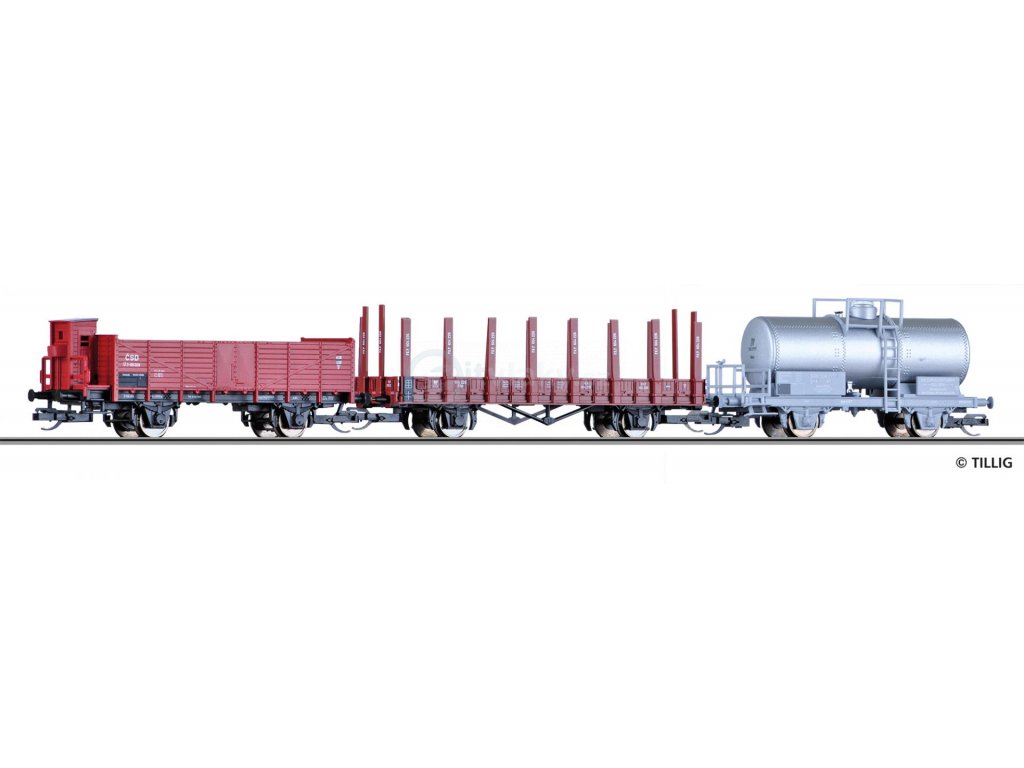 TT - set 3 nákladních vozů ČSD, PKP, SBB / Tillig 01763