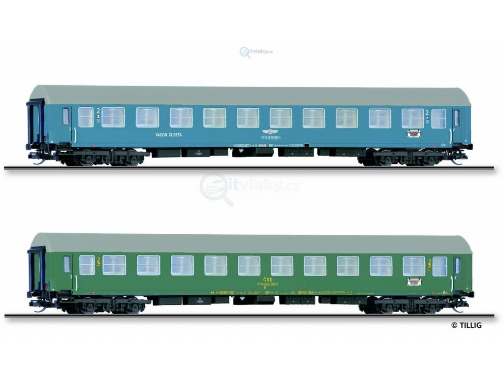 ARCHIV TT - Set dvou rychlíkových vozů "Balt-Orient-Express 2", ČSD / TILLIG 01694
