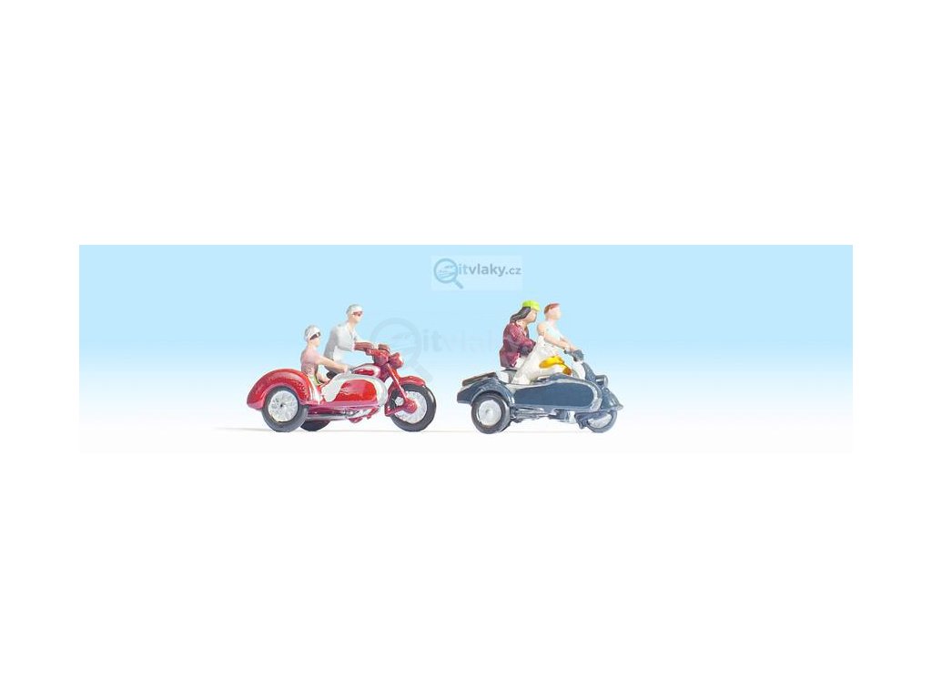 H0 - Motocyklisté, 4 figurky / NOCH 15905