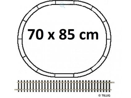 231022 tt zakladni set koleji 70x85 kolejivo bez podlozi oval r310 tillig 01829