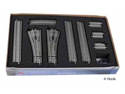 TT - rozšiřující set kolejiva, kolejivo s podložím / TILLIG 01833