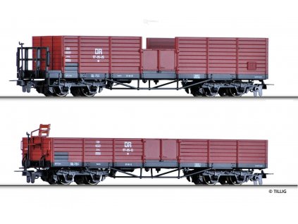 H0e - set 2 otevřených nákladních vozů, DR / TILLIG 05921