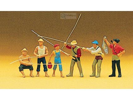 H0 - Rybáři s udicemi / Preiser 10077
