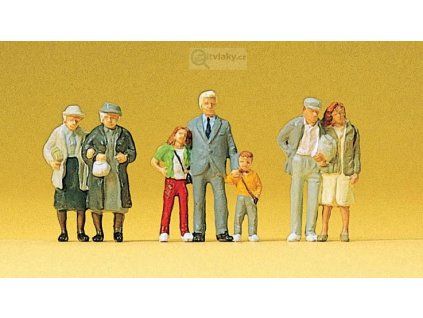 H0 - Procházka, 7 figurek / Preiser 10325