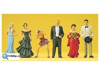 H0 - Svatebčané, 6 figurek / Preiser 10331