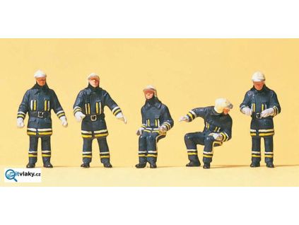 H0 - Moderní hasiči, 5 figurek / Preiser 10487
