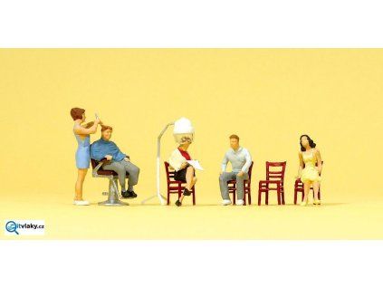 H0 - U kadeřníka, 5 figurek / Preiser 10569