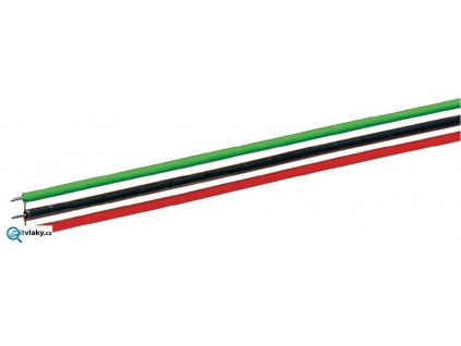 Plochý kabel 10m - 0,7 mm2 / 3dráty - k výhybkám ROCO / Roco 10623