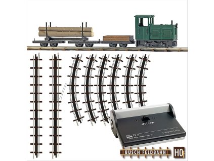 237289 h0f start set lesni zeleznice uzkorozchodne koleje trafo busch 12003