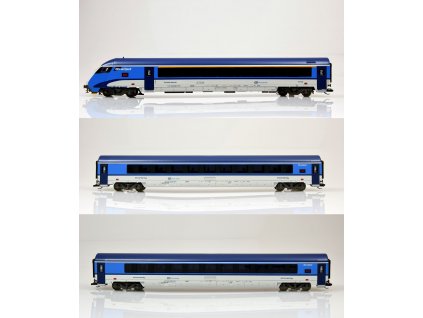 ARCHIV TT - set 3 vozů Railjet ČD, 2x 2.třída a řídící vůz / Tillig 01754