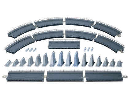 HO/TT mosty stoupání, nebo klesání obloukové R1 R360mm / Faller 120470