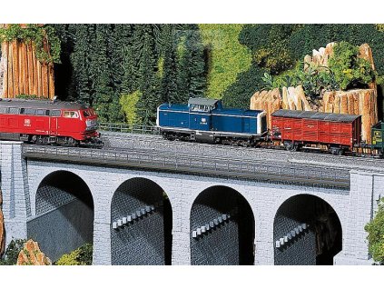 H0 Stavebnice - viaduktový díl kamenný přímý 188mm / Faller 120477