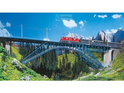 H0 Stavebnice - železniční most ocelový přímý 1100mm / Faller 120535
