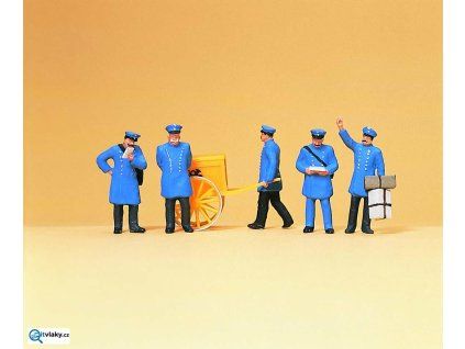 H0 - Pošťáci r.1900, 5 figurek / Preiser 12198