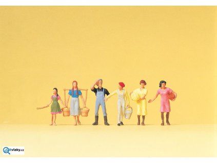 H0 - Postavy na statku, 6 figurek / Preiser 14083