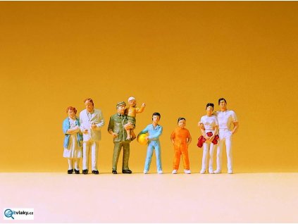 H0 - Přihlížející postavy, 8 figurek / Preiser 14143