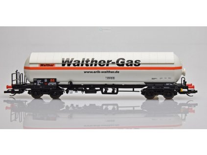 TT - kotlový vůz na přepravu plynu se s clonou, Walther-Gas / Tillig 15034