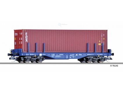 TT - plošinový vůz Sgmmns 4505 ložený konetejnerem, ERR / Tillig 15150