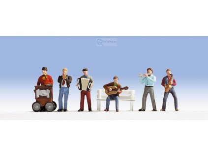 H0 - Hudebníci, bez lavičky / NOCH 15563