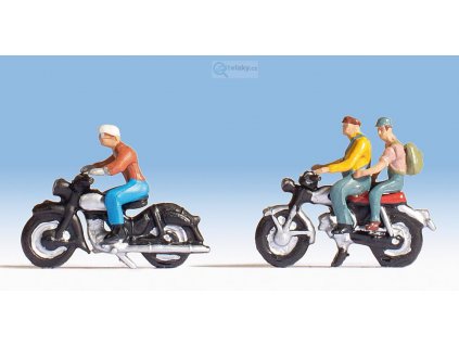 H0 - Motocyklisté, 3 figurky / NOCH 15904