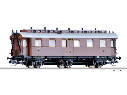 TT - osobní vůz 3. třídy, K.P.E.V. / Tillig 16031