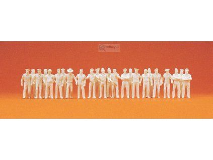 H0 - V uniformě - 24ks, nebarvené / Preiser 16345