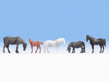 H0 - Koně 5 kusů / Noch 18215