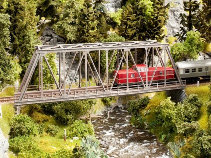 H0 - most železniční ocelový vysoký, 36 cm, kit / NOCH 21320