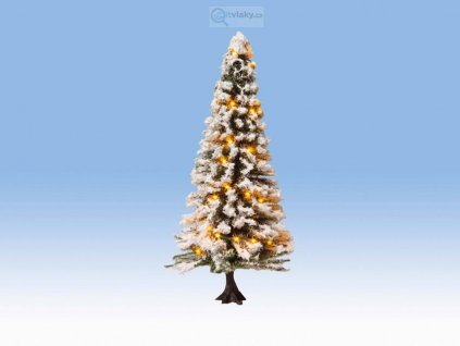 H0/TT - Zasněžený vánoční stromeček s 30 LED, 12 cm / NOCH 22130