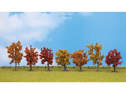 Podzimní stromky, 7 ks, výška 8-10 cm / NOCH 25070