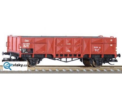TT - Otevřený vůz Vtr "Pepík je..." hnědý bílé nápisy, ČSD / LOCO 3204