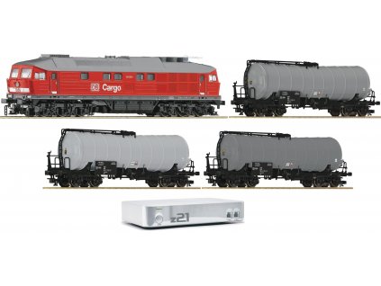 Vyprodáno TT - DCC Start Set - lokomotiva BR 241 + 3 cisterny + z21/ Roco 35009