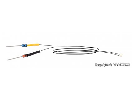 352732 1 h0 led dioda bila 1 6 mm x 0 8 mm na kabliku 5 ks viessmann 3562