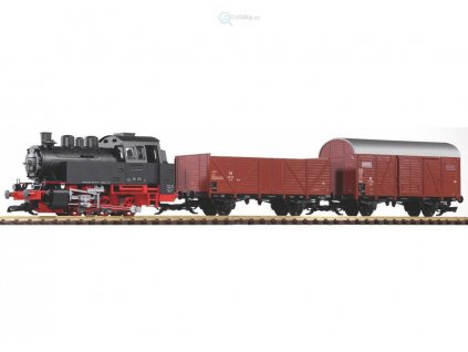 AKCE!G - ANALOG/ZVUK/KOUŘ Start set BR 80 + 2 nákl. vozů / Piko 37120
