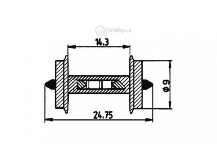 355246 h0 2ks dvojkoli 9 mm 18 kohm oboustranne izolovano roco 40187