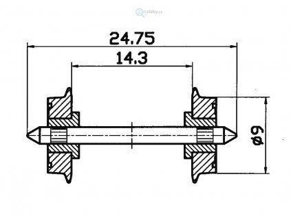 355276 h0 dvojkoli o 9 mm 2 kusy roco 40197