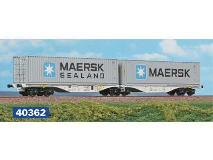 H0 - dvojitý kontejnerový vůz ČD Cargo Sggmrss + COSCO + MAERSK / A.C.M.E. 40364