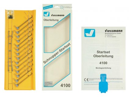 H0 - základní set trolejového vedení na ovál / Viessmann 4100
