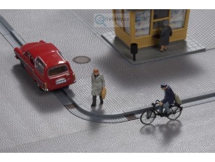 TT/H0 - Hrany obrubníku, obrubníkový rigol / Auhagen 42656