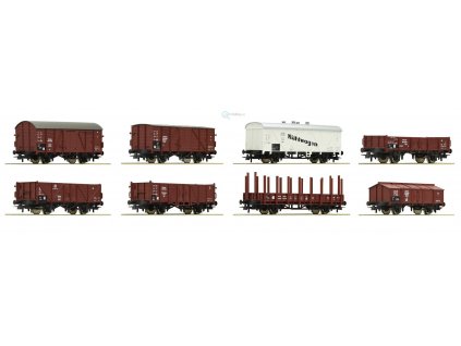 H0 - Set osmi nákladních vozů, DRG / ROCO 44003